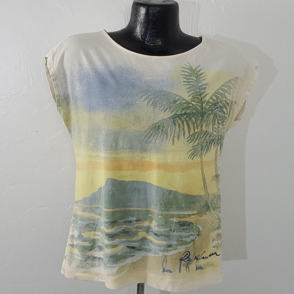 Vintage Lauren Ralph Lauren Jeans Co Graphic Tee M Y2K Logo